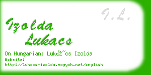 izolda lukacs business card